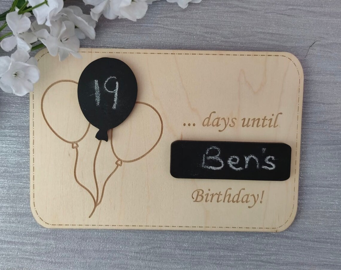 Personalised Days Until Chalk Board Sign Baby Due Date Etsy