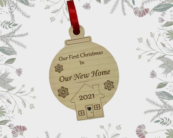 Pallina di Natale personalizzata per la nuova casa, la nostra prima pallina di Natale, il regalo di Natale per la nuova casa, il regalo di Natale per la prima casa