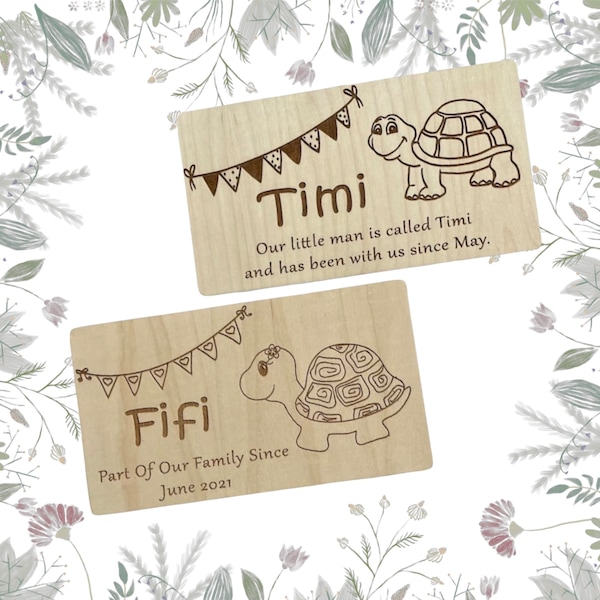 Tortoise Plaque, Tortoise Sign, Personalised Tortoise Sign, Tortoise Unique Christmas Gift, Personalised Wooden Tortoise Name Plaque