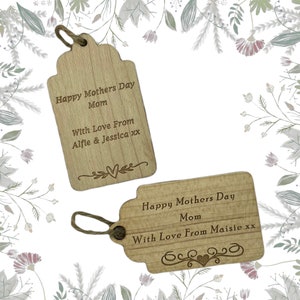 Personalised Wooden Gift Tag, Gift Tag Keepsake, All Occasions, Gift Wrapping, Happy Birthday, Valentines, Mother’s Day, Fathers Day