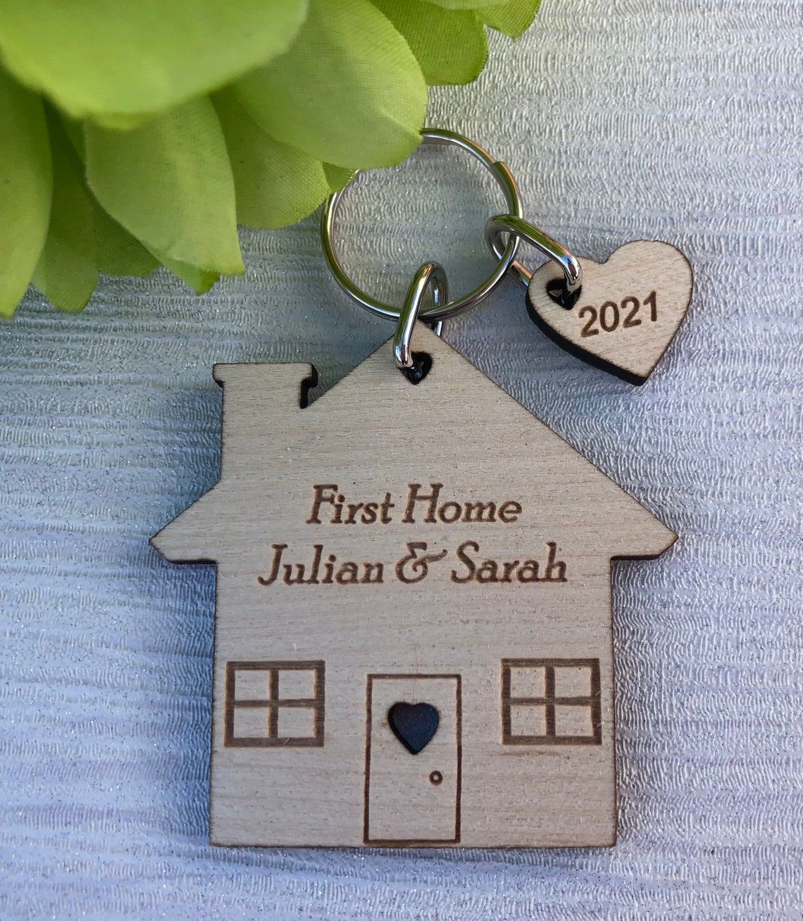 Wooden Personalised Keyring Wooden Gift New home Gift New Etsy