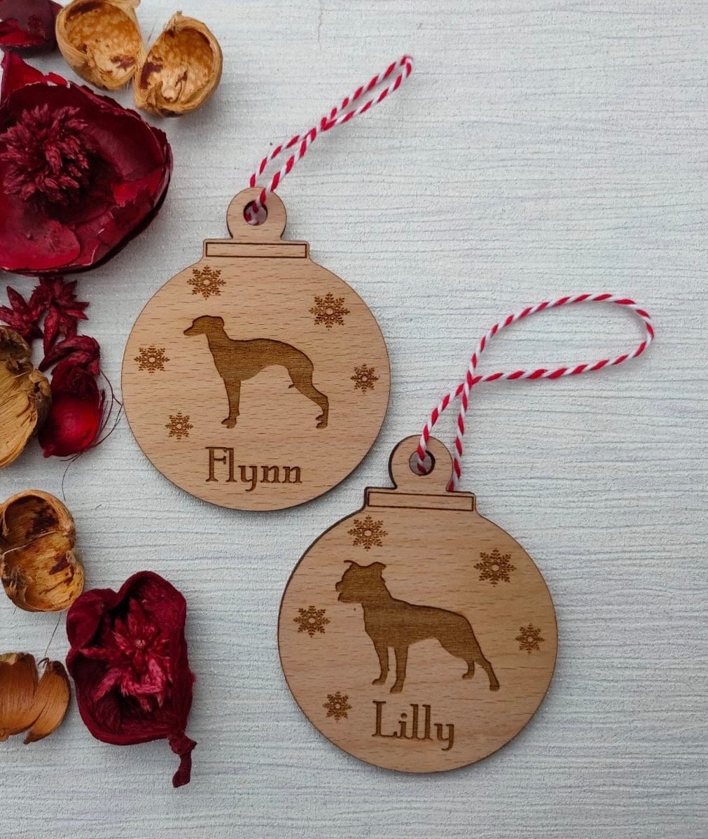 Dog Christmas Decoration Hanging Dog Ornament Personalised  Etsy