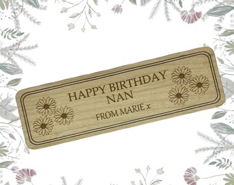 Gegraveerde bladwijzer cadeau, gepersonaliseerde houten bladwijzer, moederdag moeder verjaardag Kerstmis, gepersonaliseerde naam lezen bladwijzer cadeau