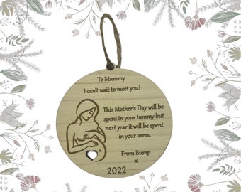 Personalised Expectant Mummy Gift, Mummy To Be Gift, Mummy To Be Hanging Keepsake Mothers Day, Mummy and Bump Gifts