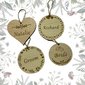 Wedding favours, wedding guest favours, personalised wedding keepsake, custom wedding, place settings