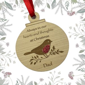 Personalised christmas baubles for lost loved ones