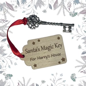 Santa&#39;s Key, Personalised Santa Key, Christmas Key, Magic Key, Personalised Santa&#39;s Magic Key.