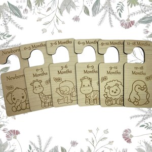 9 Separateurs De Penderie De Bebe Et Sa Boite Theme Animaux De Etsy