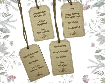 Personalised Wooden Bottle Tag For Wine Champagne Spirits, Merry Christmas Personalised Bottle Label, Engraved Wooden Bottle Gift Tag,