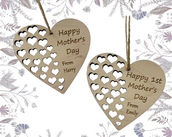 Personalised Mum Gift, Mums First Mothers Day Gift, Happy Mothers Day Gift For Mum, Heart Gift For Mum.