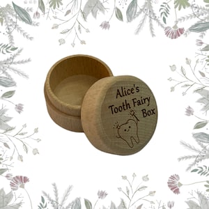 Tooth Fairy, Tooth Fairy Trinket Box, Personalised, Wooden Box, Child Gift, Keepsake, Personalised Baby Teeth Box
