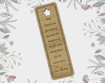 Engraved Bookmark Gift, Personalised Wooden Bookmark, Birthday Christmas Bookmark Gift, Personalised Name Reading Bookmark Gift