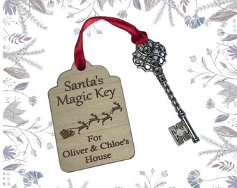 Santa's Key, Personalised Santa Key, Christmas Key, Magic Key, Personalised Santa's Magic Key.