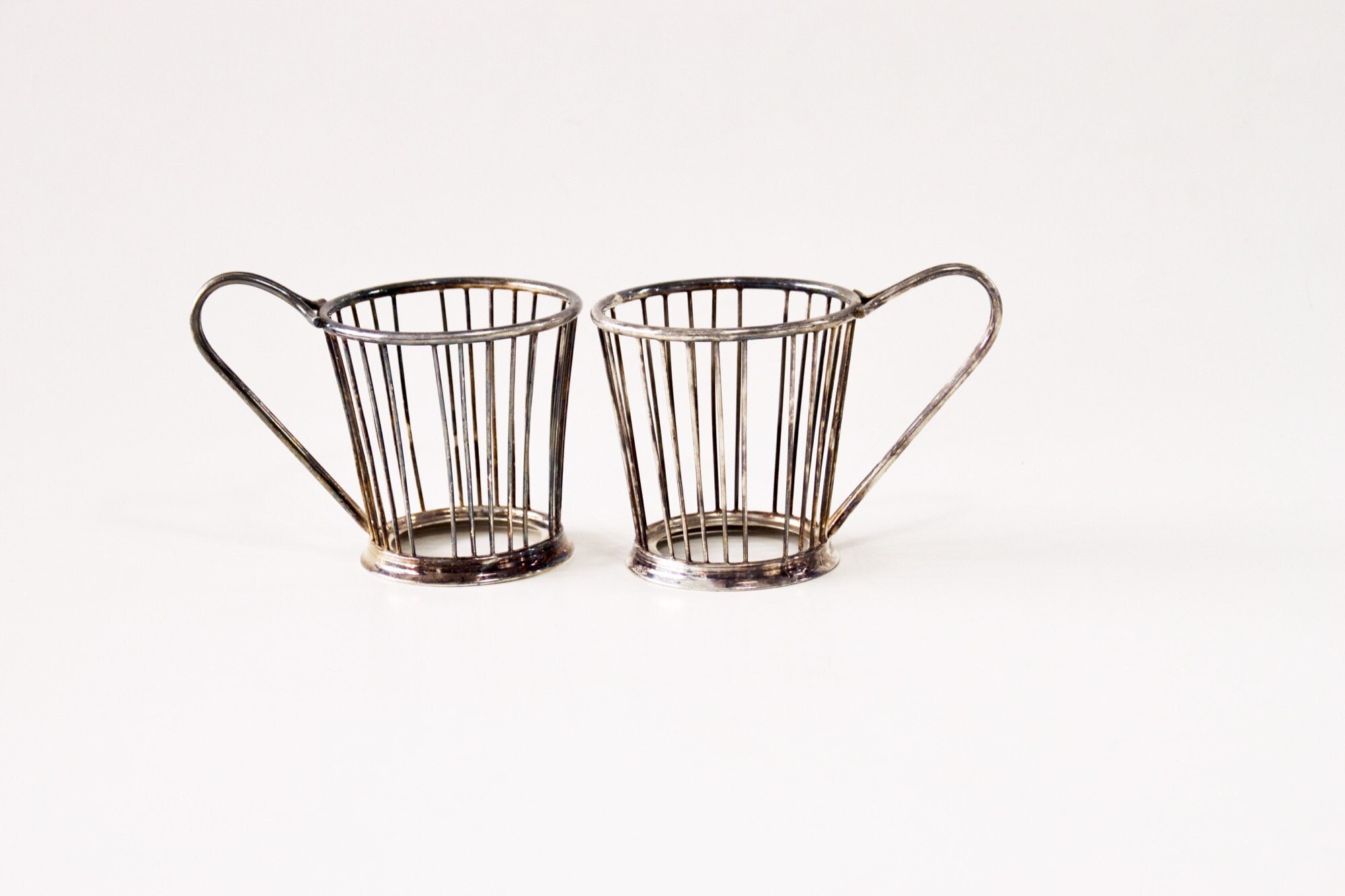 Vintage Sterling Silver Cup Holders Glasses Cristofoli Set 4 Etsy UK