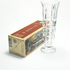 Vintage Glass Flower Vase Vetreria di Borgonovo Made in Italy 1980&#39;s