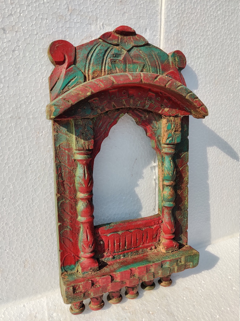 Wooden Hand Painted Jharokha window Indian jharokha photo frame hand painted doorOriginal Antique Hand painted Indian furniture jharokha