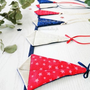 Bunting flags Flying kyte stars Handmade Wallhanging Homedecor Celebration Holiday