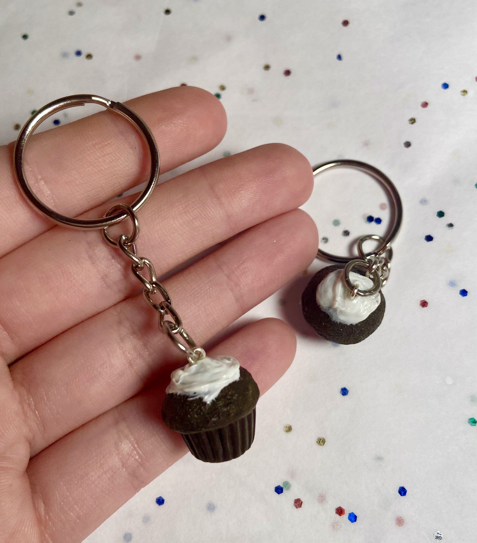 Polymer Clay Cupcake Keychains Etsy