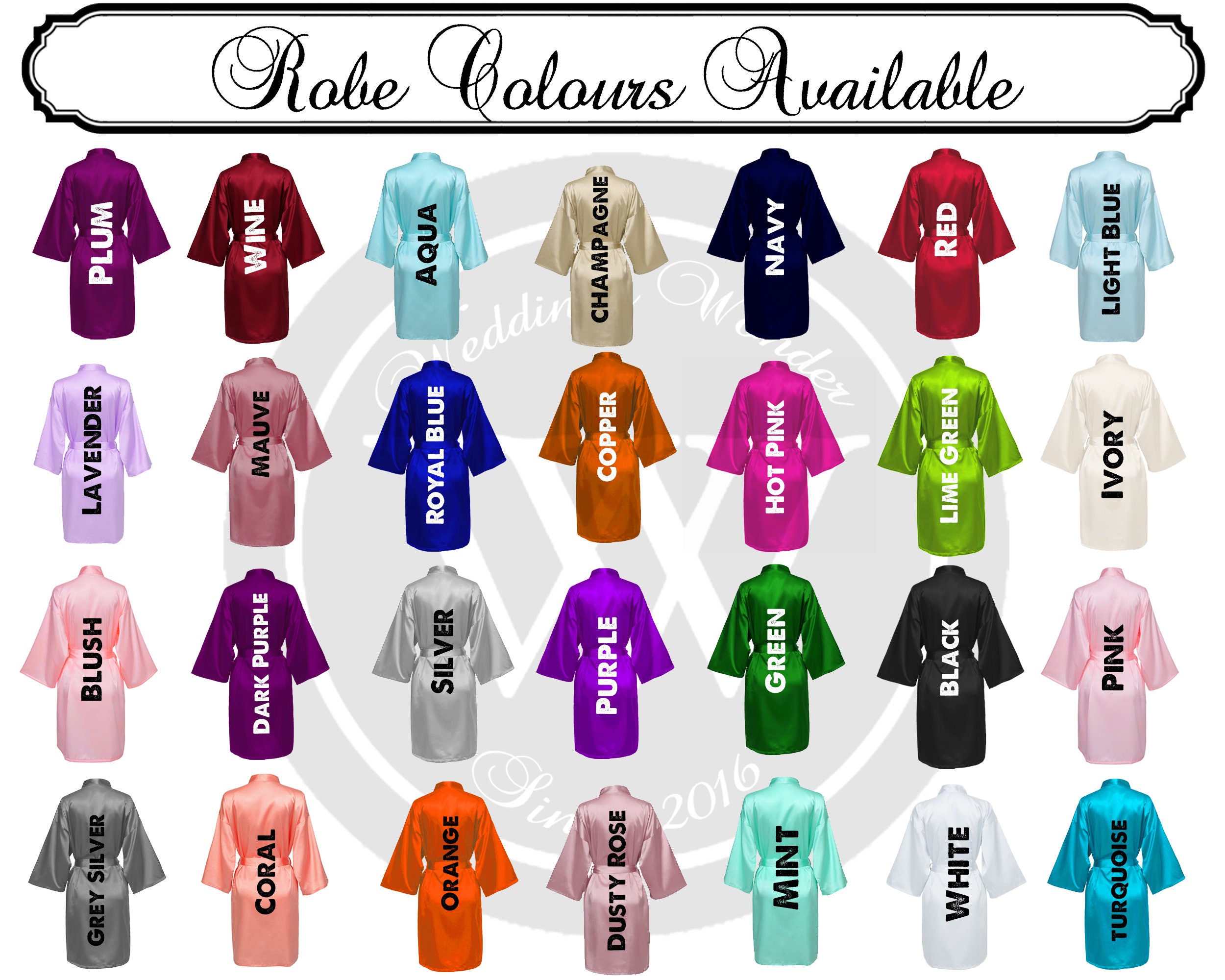 Personalized Robes Customized Robes Custom Robes Custom Bridal Etsy