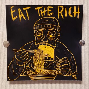 Pegatina de gran formato Eat the Rich