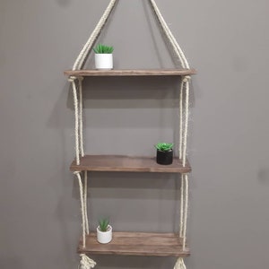Floating Reclimed Wooden Shelves