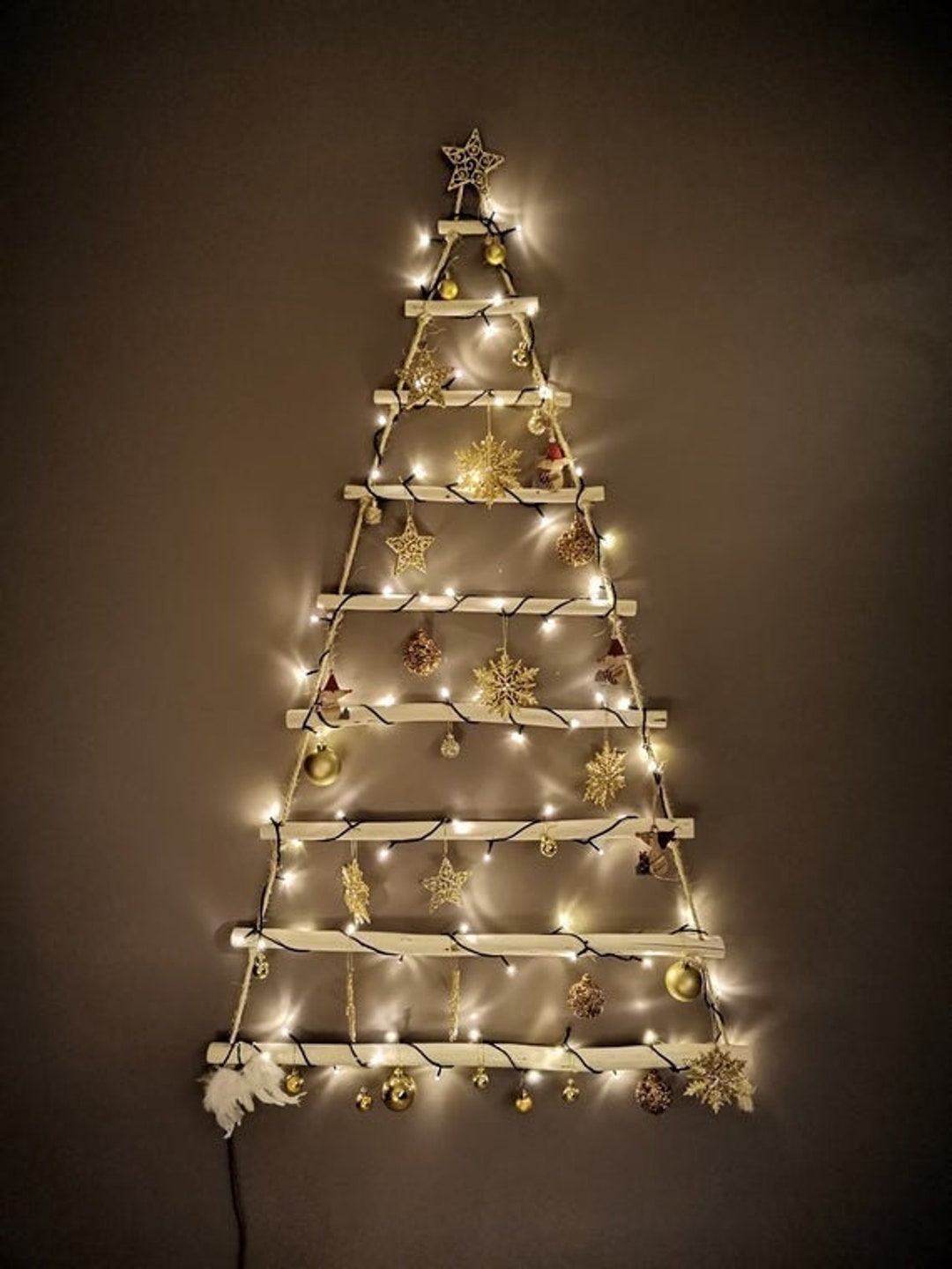 Christmas Tree From Wood Handmade, Wall Decor Etsy Wall Christmas Tree