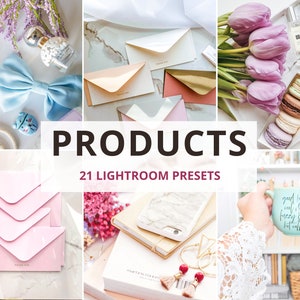 Predefinições de fotos de produtos da Shopify | Filtros Lightroom claros e nítidos