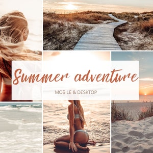 Summer Beach Lightroom Presets: Tan & Sunset Mobile/Desktop (Digital Download)