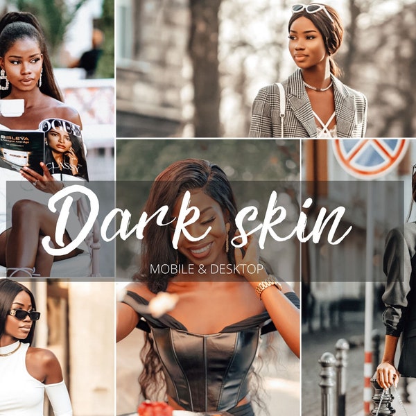 10 Mobile&Desktop Lightroom Presets DARK SKIN| Black skin Presets| Instagram Presets| Black Girl Presets| Instagram Presets| Blogger Presets