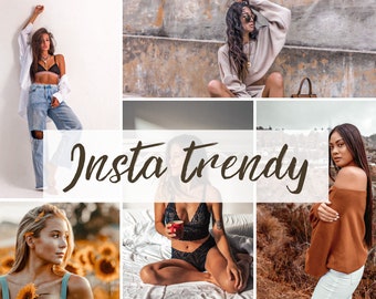 Insta Trendy Lightroom Presets: Mobile & Desktop Filters (Digital Download)