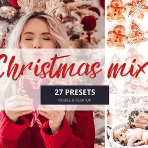 27 CHRISTMAS MIX Lightroom Presets Bundle| Christmas Winter Presets| Holiday Presets| Influencer Presets| Mobile Presets| Cozy Moody Presets