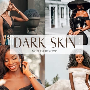 Dark Skin Lightroom Presets: Mobile & Desktop Filters (DNG, XMP)
