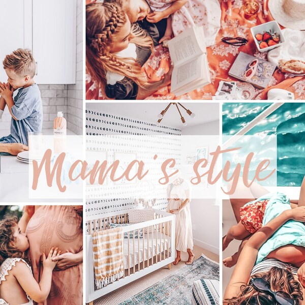 5 Mobile MOMMY BLOGGER Lightroom Presets, Mom Presets, Family Presets, Baby Filter, Desktop Presets, Instagram Presets, Light and Airy