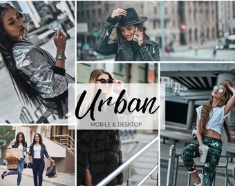 Paramètres prédéfinis pour Lightroom urbain : mobile et ordinateur de bureau, style urbain (téléchargement numérique)