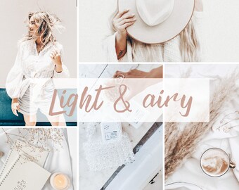 4 LIGHT&AIRY Lightroom Presets for Mobile and Desktop Lightroom| Bright Soft Presets| Natural Light Photo Filters| Instagram Photo Editing