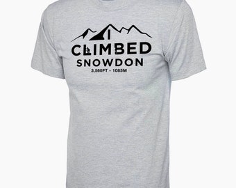 I Climbed Snowdon T-shirt | Snowdon | Hiking Gifts | Snowdonia | Snowdon Gifts | Snowdon Tshirt | Snowdon Tee Shirt | Snowdon Teeshirt