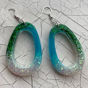 Thick Oval Resin Earrings