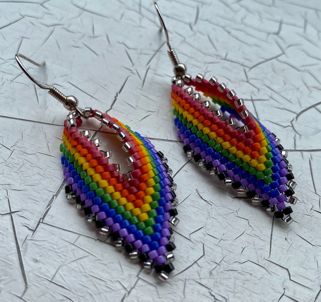 Flawless Ranbow Beaded Earrings for Bold Women