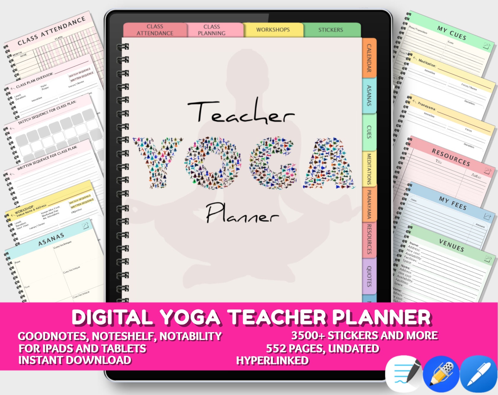 Printable Yoga Sequencing Planner, Yoga Sequence Pages, Yoga Sequence  Template, Yoga Class Plan, Yoga Teacher Planner, US Letter and A4 -   Canada