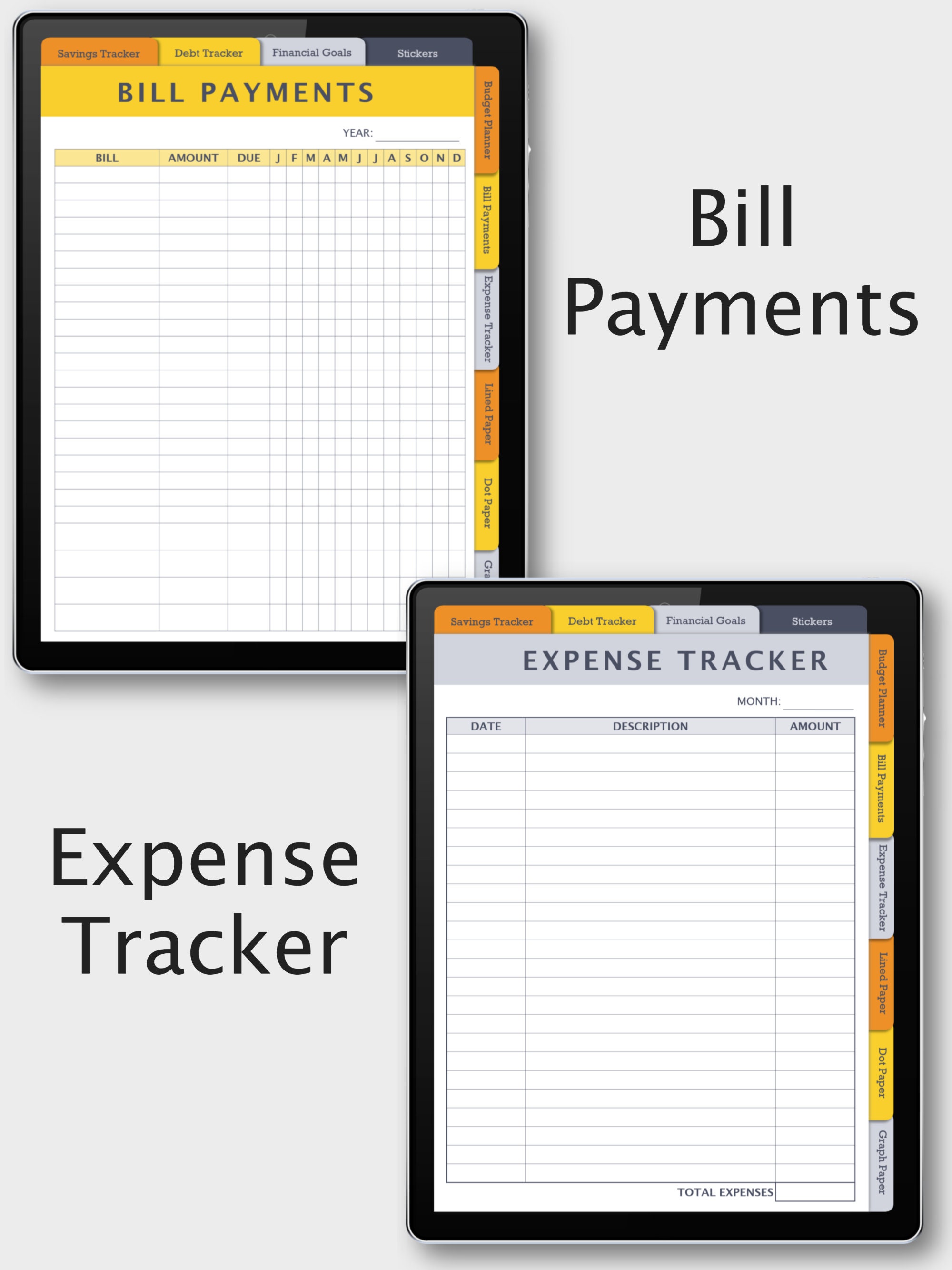 Budget Planner Digital iPad Planner Goodnotes Planner, Financial