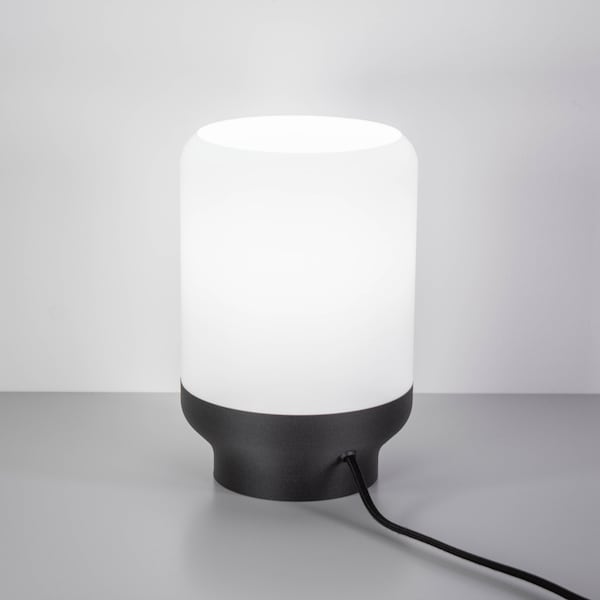 lampe à poser design et zen, lampe minimaliste bois, lampe de chevet japon à led, cadeau fête des mères imprimé en 3D, TANJUN ( 単純 )