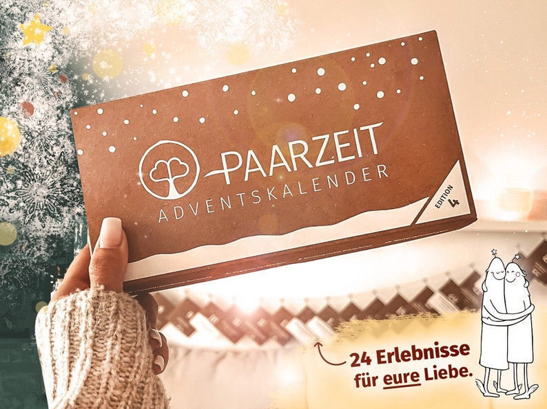 Paarzeit Adventskalender 2023 Edition 4 Neuerscheinung für Leichtigkeit im Advent Geschenk für Frauen und Männer Zweisamkeitsbox Paare Bild 1