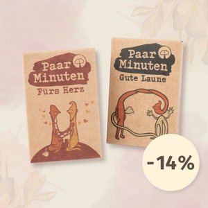 Paarzeit PaarMinuten Doppelpack spielerische Gesprächskarten für Paare Geschenke für Eltern Partner einzigartig Valentinstagsgeschenk Bild 1