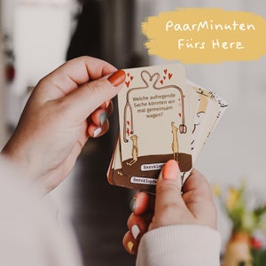 Paarzeit PaarMinuten Doppelpack spielerische Gesprächskarten für Paare Geschenke für Eltern Partner einzigartig Valentinstagsgeschenk Bild 6