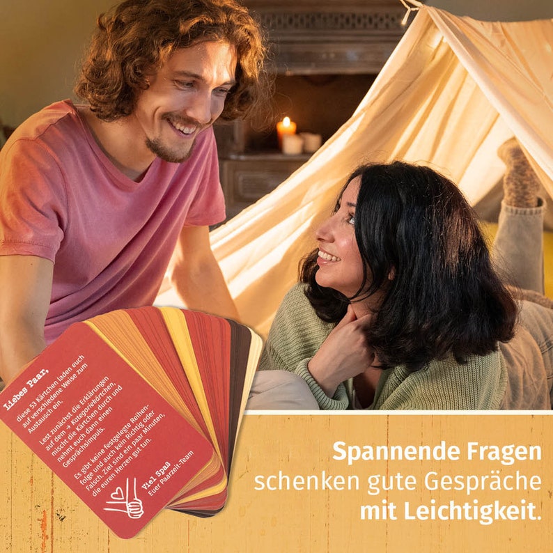 Paarzeit PaarMinuten Doppelpack spielerische Gesprächskarten für Paare Geschenke für Eltern Partner einzigartig Valentinstagsgeschenk Bild 2