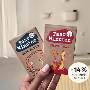 Paarzeit PaarMinuten Doppelpack – spielerische Gesprächskarten für Paare – einzigartiges Geschenk für Valentinstag, für Frauen und Männer