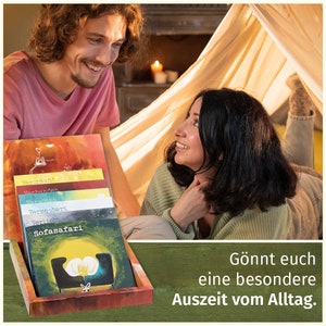 Erlebnisbox für Paare Paarzeit Sofasafari Paar Geschenk Hochzeit Brautpaar Jubiläum Geschenke für Frauen & Männer Zweisamkeitsbox Bild 2