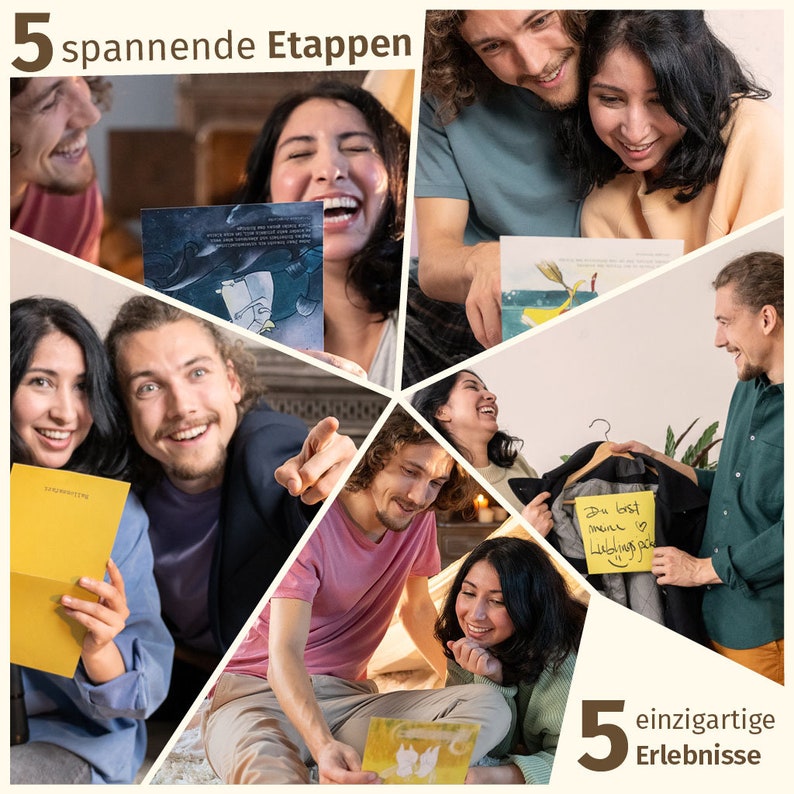 Erlebnisbox für Paare Paarzeit Sofasafari Paar Geschenk Hochzeit Brautpaar Jubiläum Geschenke für Frauen & Männer Zweisamkeitsbox Bild 3