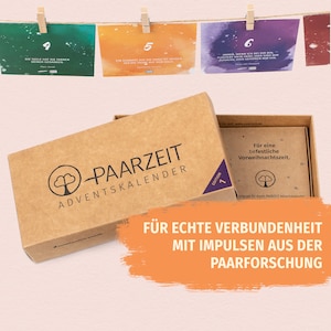 Paarzeit Adventskalender Edition 1 Kalender für Gemeinsame Zeit im Advent Zeit statt Zeug Geschenk für Freundin Geschenk für Paare Bild 1