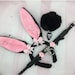 18+ Mature Pet Play black pink Starter Set ! Fox Kitty bunny rabbit puppy Ears Collar Kitten Cat Anal Butt Plug Tail bdsm ddlg abdl